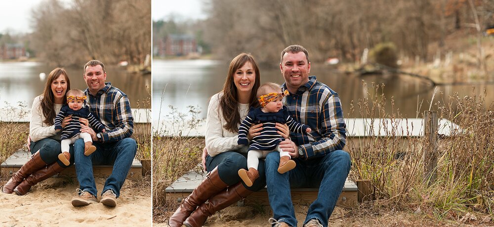 Wendy Zook Photography captures family portraits on Lake Linganore in the fall | Maryland family photos with grandparents, extended family photos in Maryland