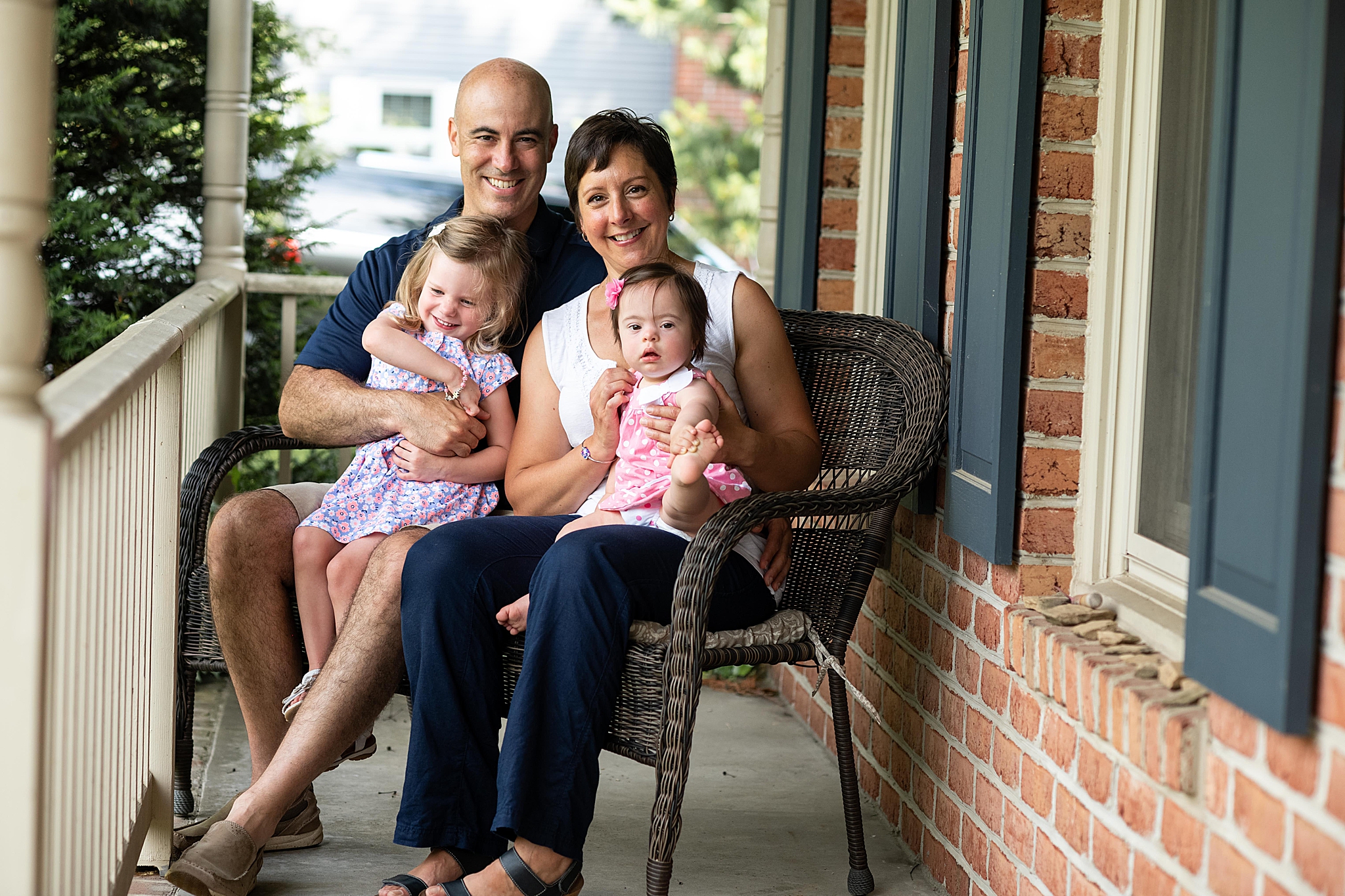 Maryland family portraits on front porch with Wendy Zook