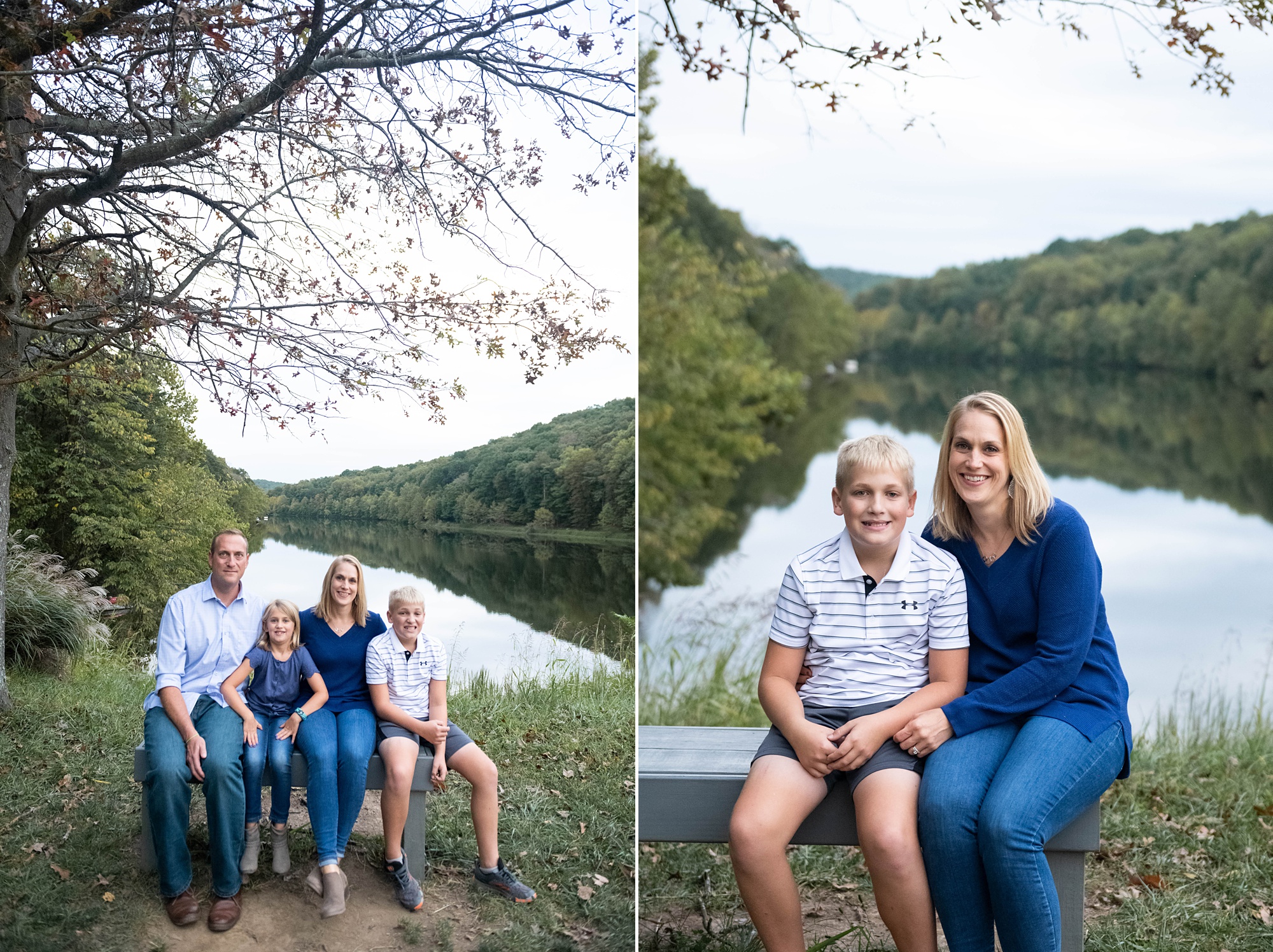 Photo Session in Lake Linganore with mom and son
