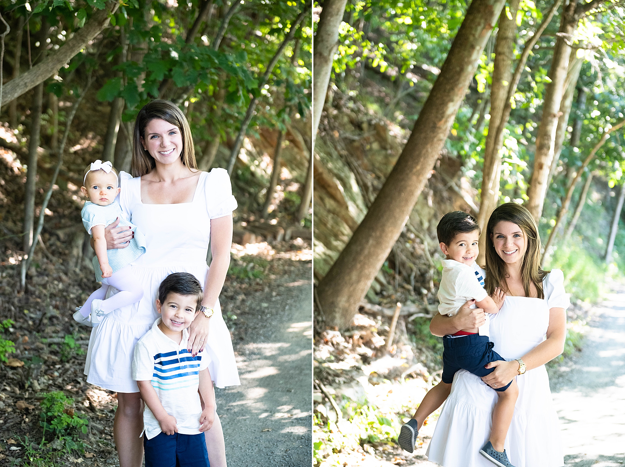 mom poses with toddlers photographed by Wendy Zook
