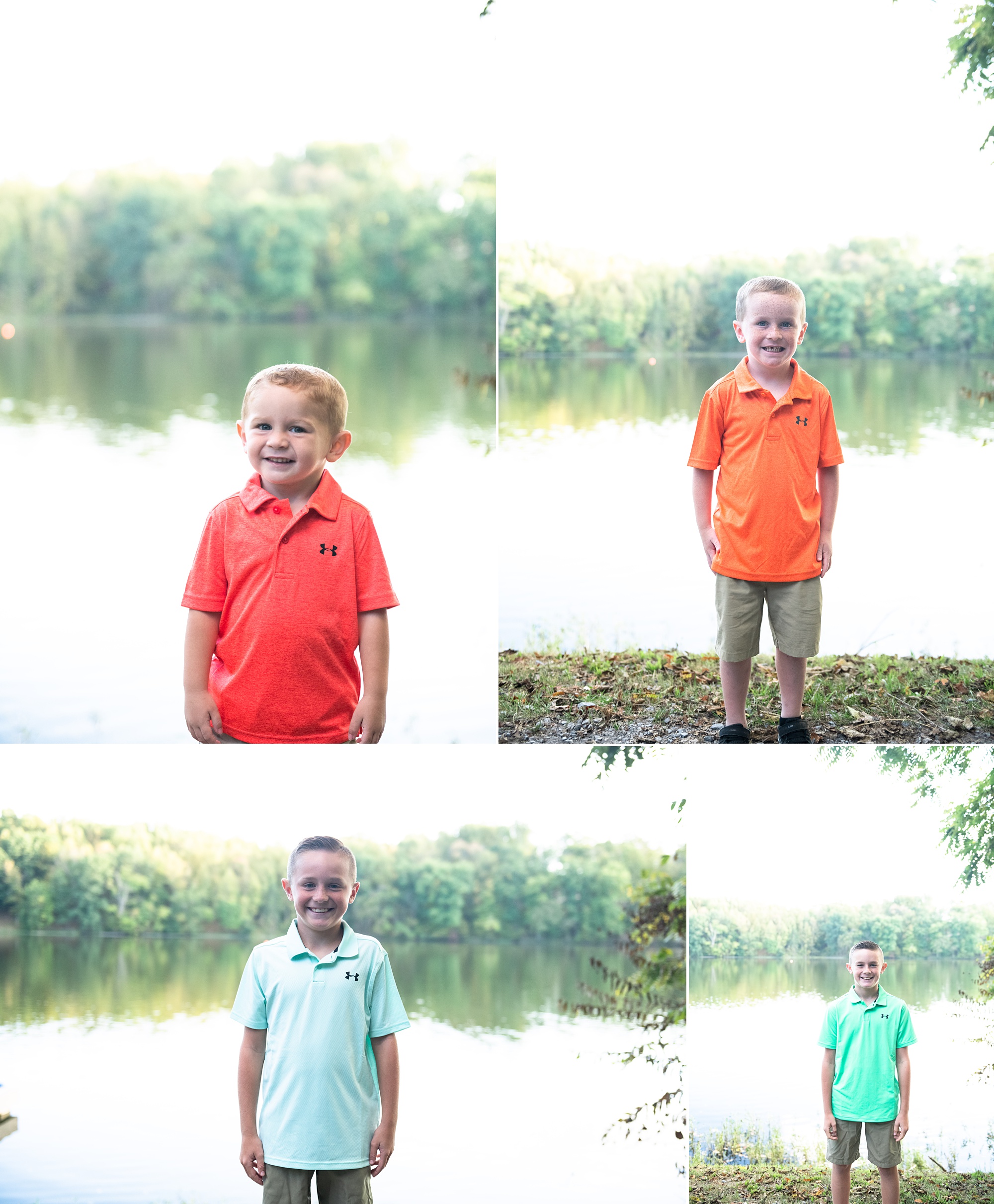 four brothers pose during MD family photos