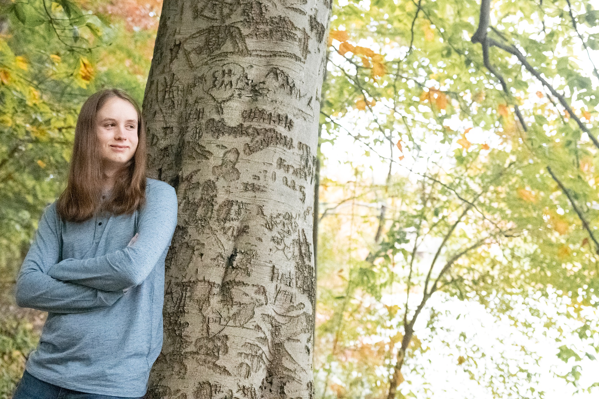 fall outdoor Frederick County senior photo session 