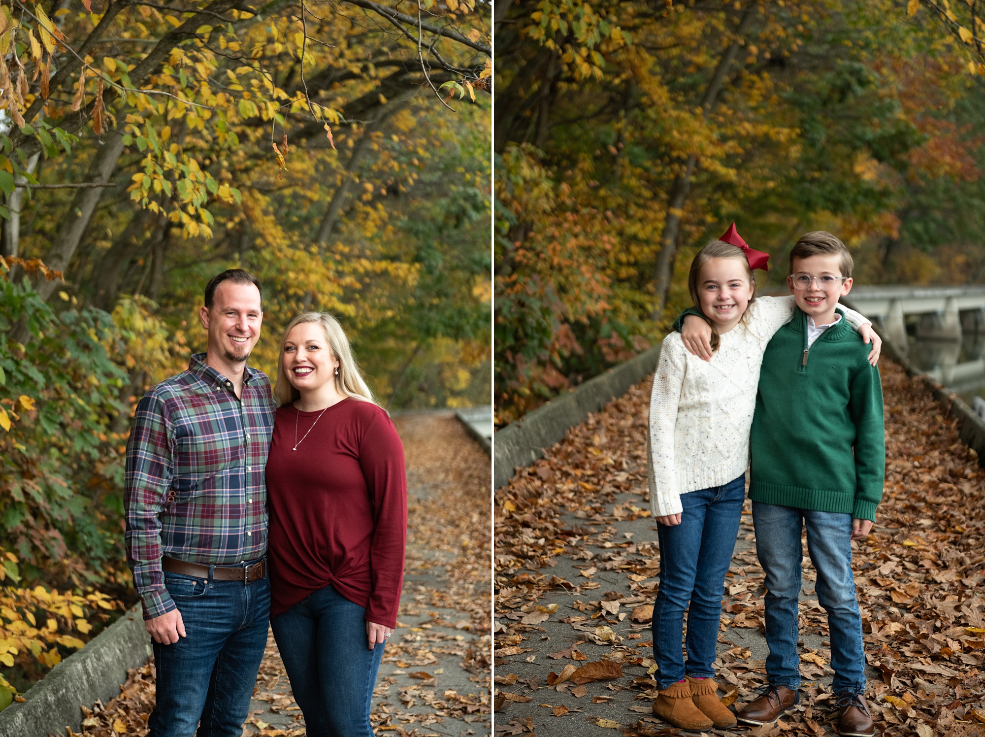 parents and two children pose during Family Photo Session in Frederick