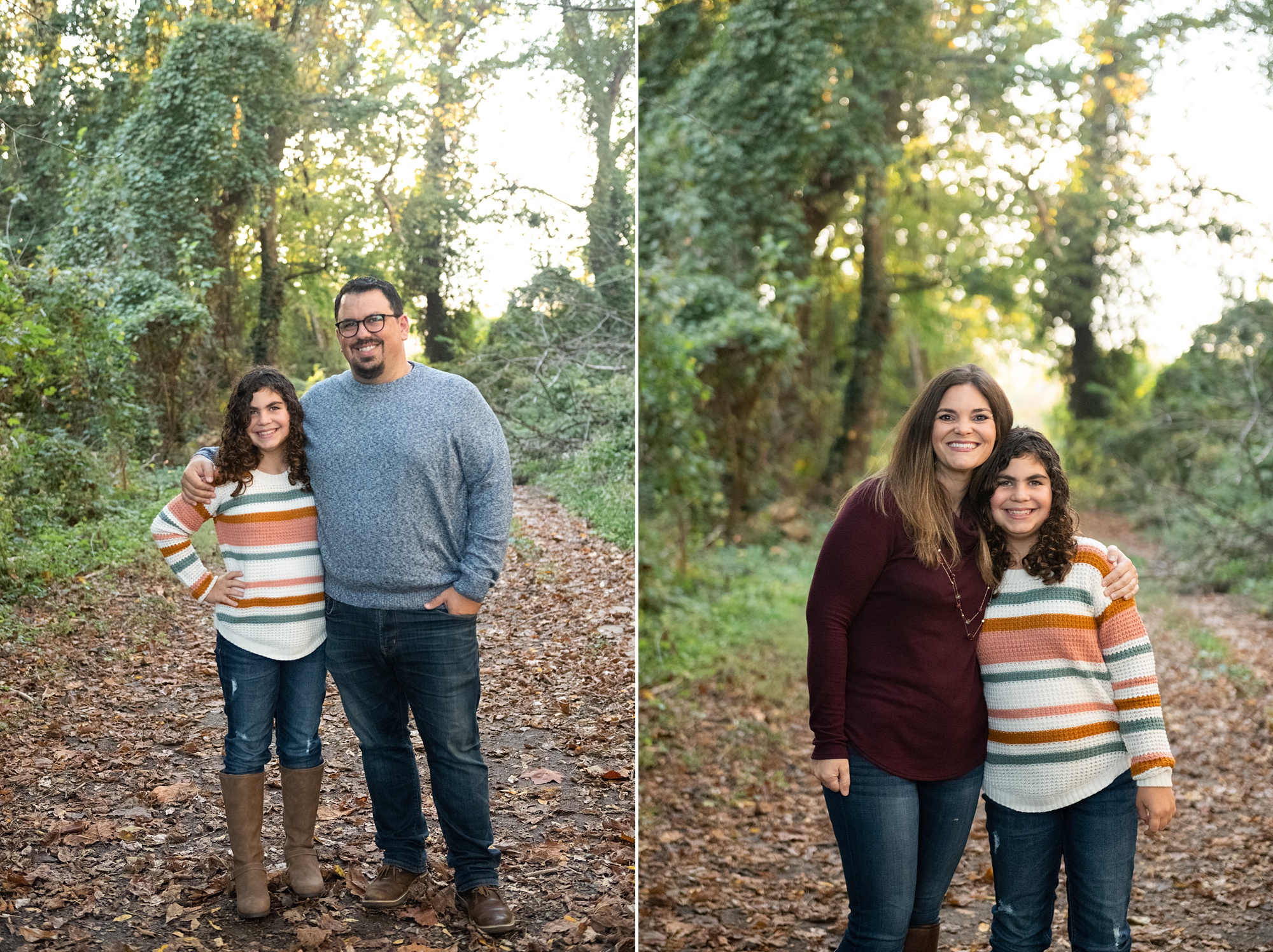 Riverfront Family Portraits in Alexandria of daughter with parents