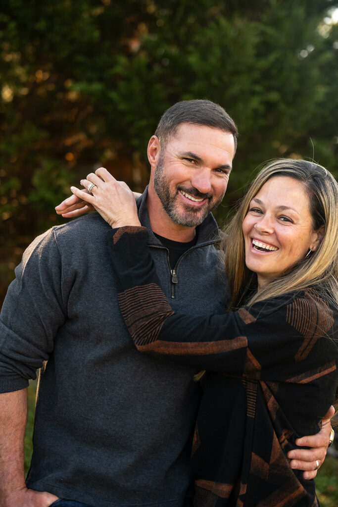 Scenic outdoor setting for relaxed family photo session